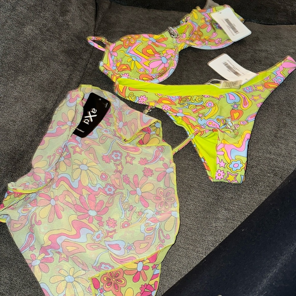 3 piece Brazilian bikini set